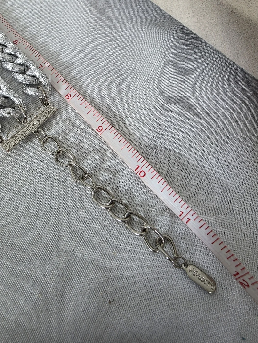 Silver Triple Strand Curb Link Bracelet | Metallic Chunky Statement